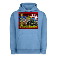 Pigment Pebble Blue hunting fishing & farming everyday Urban Hoodie - TumblerDesignByShophia