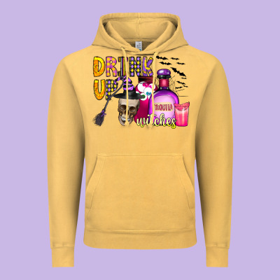 Drink Up Witches Vintage Hoodie Designed By Cowhidedigitalart