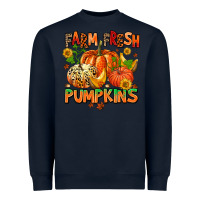 Navy farm fresh pupkins Heavyweight Sweatshirt - AdoDesignShop