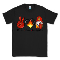 Black peace love firefighter Classic Tee - Artiststas