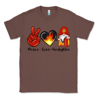 Chestnut peace love firefighter Classic Tee - Artiststas
