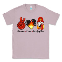 Lilac peace love firefighter Classic Tee - Artiststas