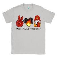 Moon Dust peace love firefighter Classic Tee - Artiststas
