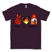 Plum peace love firefighter Classic Tee - Artiststas