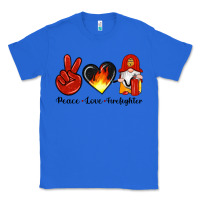 True Royal peace love firefighter Classic Tee - Artiststas