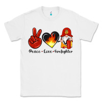 White peace love firefighter Classic Tee - Artiststas