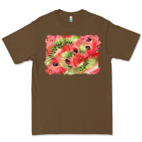 Cacao watermelon strawberry kiwi background Premium Tee - BarkalooDesign