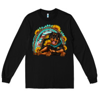 Black Rottweiler  rainbow Long Sleeve Tee - Artiststas