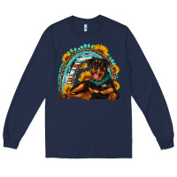 Navy Rottweiler  rainbow Long Sleeve Tee - Artiststas