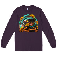 Plum Rottweiler  rainbow Long Sleeve Tee - Artiststas