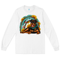 White Rottweiler  rainbow Long Sleeve Tee - Artiststas