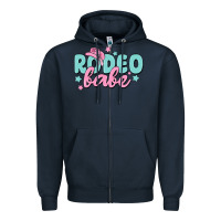 Navy rodeo babe Zipper Hoodie - MaliasSmallBusiness