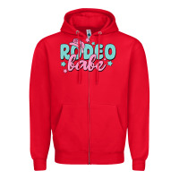 Red rodeo babe Zipper Hoodie - MaliasSmallBusiness