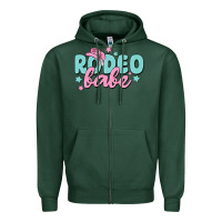 Sports Green rodeo babe Zipper Hoodie - MaliasSmallBusiness