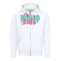 White rodeo babe Zipper Hoodie - MaliasSmallBusiness