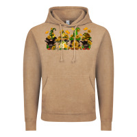 Vintage Coffee sunflower gnomies Vintage Hoodie - FaDigitalArtStudio