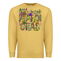 Antique Gold Little miss Mardi Gras Premium Sweatshirt - BundleAndBundleShop