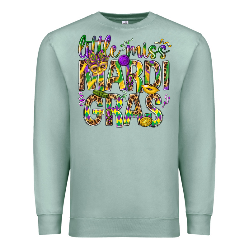 Little Miss Mardi Gras Premium Sweatshirt by BundleAndBundleShop | Teevron
