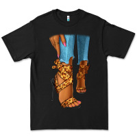 Black Leopard heels black fashion girl Premium Tee - RanaPortraitStore