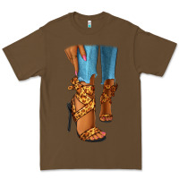 Cacao Leopard heels black fashion girl Premium Tee - RanaPortraitStore