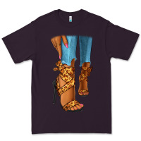 Plum Leopard heels black fashion girl Premium Tee - RanaPortraitStore