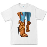 White Leopard heels black fashion girl Premium Tee - RanaPortraitStore