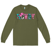Army Green valentines day howdy and heart gift Long Sleeve Tee - AdoDesignShop