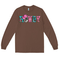 Chestnut valentines day howdy and heart gift Long Sleeve Tee - AdoDesignShop