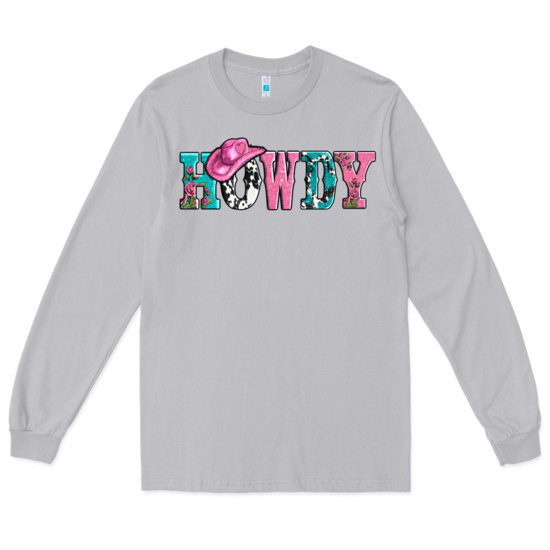 Valentines Day Howdy And Heart Gift Long Sleeve Tee by AdoDesignShop | Teevron