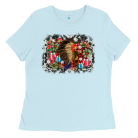 Baby Blue indian hat christmas Ladies Tee - AdoDesignShop