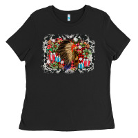 Black indian hat christmas Ladies Tee - AdoDesignShop