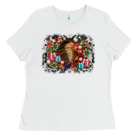 White indian hat christmas Ladies Tee - AdoDesignShop