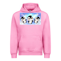 Fuchsia Pink cute penguin Urban Hoodie - TumblerDesignByShophia