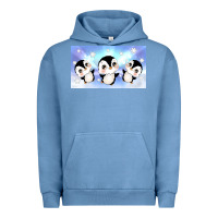 Pigment Pebble Blue cute penguin Urban Hoodie - TumblerDesignByShophia