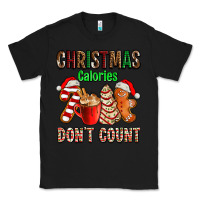 Black christmas calories dont count with  christmas tree cake and cookies ad Classic Tee - AdoDesignShop