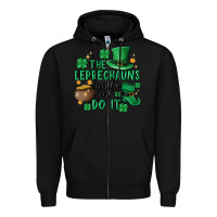 Black the leprechauns made me do it Zipper Hoodie - MaliasSmallBusiness