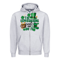 Heather Grey the leprechauns made me do it Zipper Hoodie - MaliasSmallBusiness
