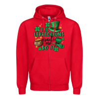 Red the leprechauns made me do it Zipper Hoodie - MaliasSmallBusiness