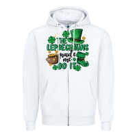 White the leprechauns made me do it Zipper Hoodie - MaliasSmallBusiness
