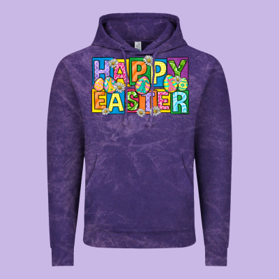 Happy Easter With Eggs Vintage Hoodie Designed By Neo Western