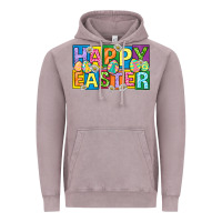 Vintage Zinc happy easter with eggs Vintage Hoodie - Neo Western