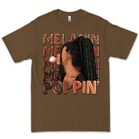 Cacao Melanin poppin' afro woman Premium Tee - RanaPortraitStore