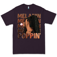 Plum Melanin poppin' afro woman Premium Tee - RanaPortraitStore