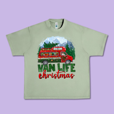Van Life Christmas Urban Heavy Tee Designed By Bundleandbundleshop