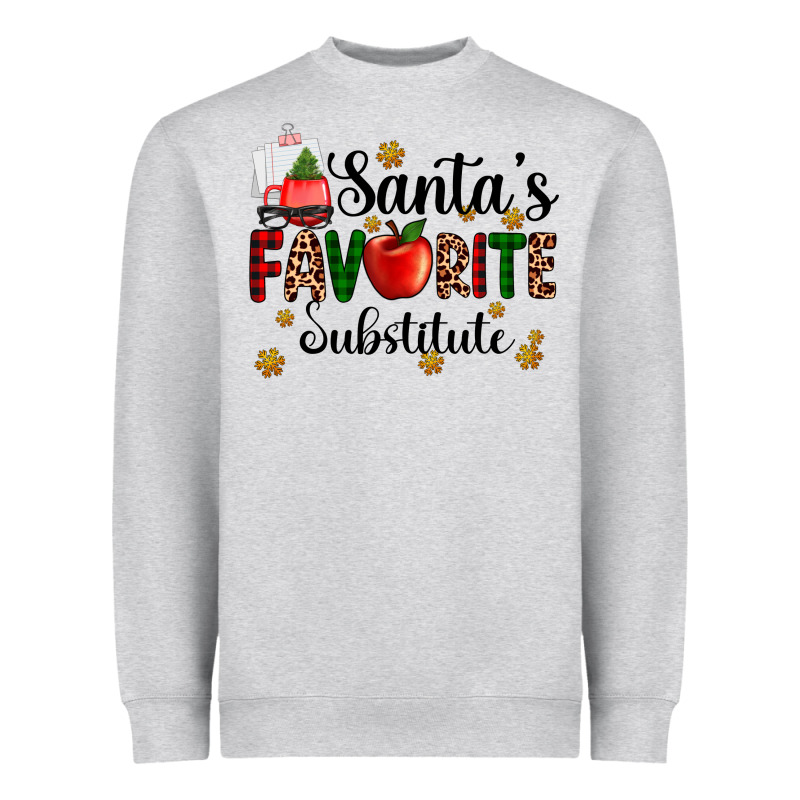 Santa's Favorite Substitute Heavyweight Sweatshirt by AdoDesignShop | Teevron