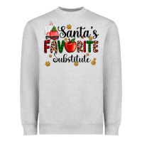 Heather Grey santa's favorite substitute Heavyweight Sweatshirt - AdoDesignShop