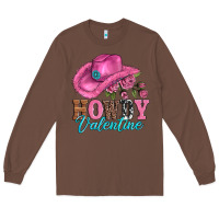 Chestnut valentines day cowgirl hat and howdy Long Sleeve Tee - AdoDesignShop