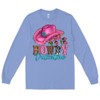 Colony Blue valentines day cowgirl hat and howdy Long Sleeve Tee - AdoDesignShop