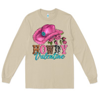 Mushroom valentines day cowgirl hat and howdy Long Sleeve Tee - AdoDesignShop