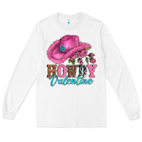 White valentines day cowgirl hat and howdy Long Sleeve Tee - AdoDesignShop